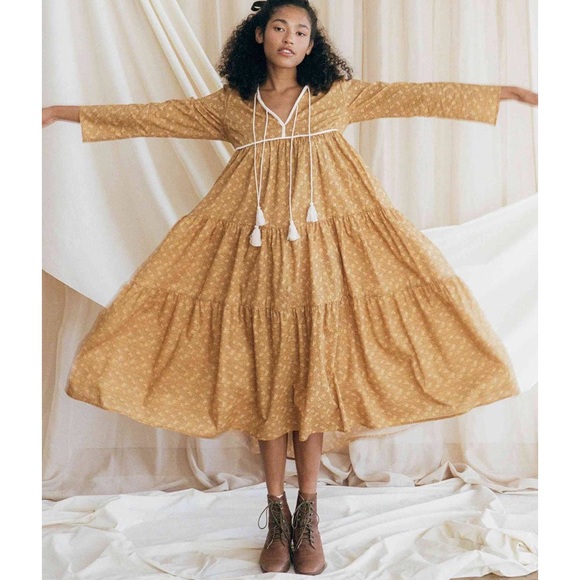 NWT The Paloma Dress Biscotti Cosmos Floral P-XL Sold Out - Picture 1 of 11